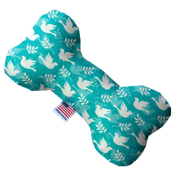 Mirage Pet Products Hope & Peace Canvas Bone Dog Toy 6 in. 1321-CTYBN6